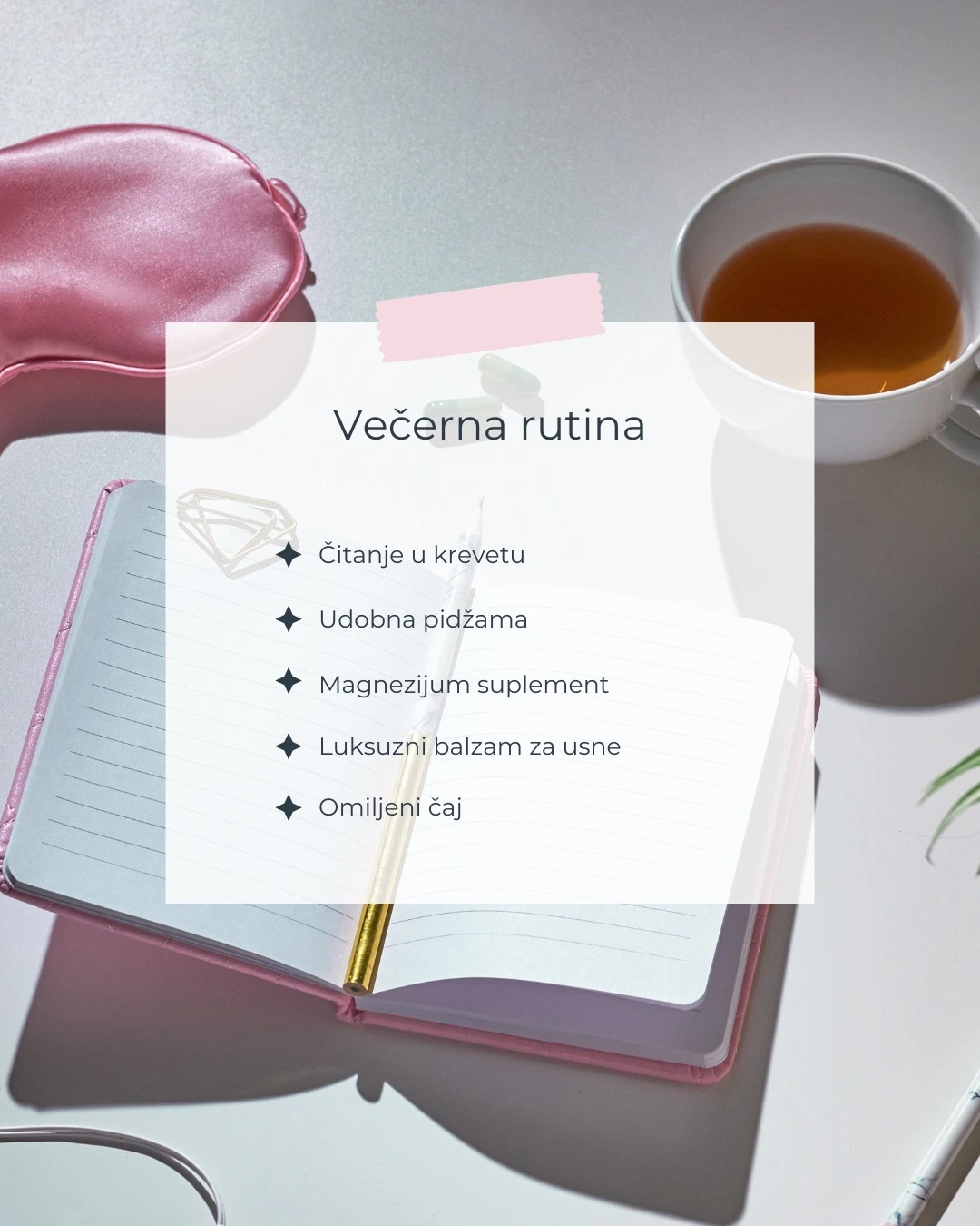 Tvoja savršena večernja rutina počinje sada! 🌙💤 Uz magnezijum iz US Beauty, opusti se, pripremi telo za kvalitetan san i probudi se osvežena. ✨💖 BTW. Svi su vitamini i minerali trenutačno sniženi za 30%. Požuri.